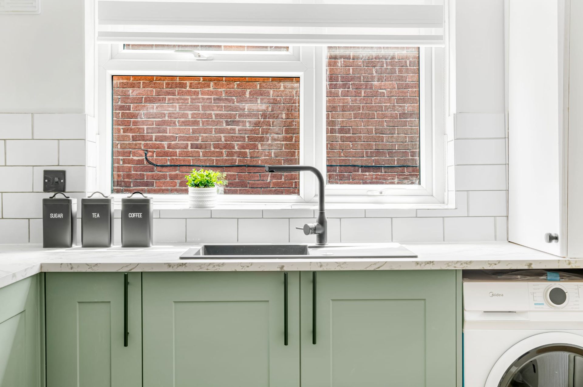 Kitchen — sink & marble worktop
